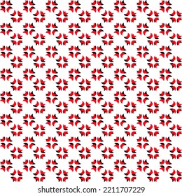 abstract moon background.geometric pattern backgroundcute red seamless pattern White background.Crescent moon repeating background.Illustrations wrapping paper.fabric patterns.Red flower pattern.