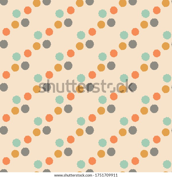 Abstract moon crater vector seamless pattern\
background. Naive style hand drawn mix of celestial asteroids\
geometric beige backdrop. Retro all over print of dotted\
astronomical objects in\
universe.