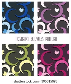 abstract moon dark seamless pattern vector background design