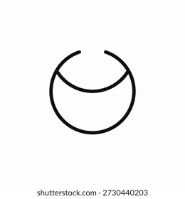 Vector abstracto de signo de icono de cara de luna