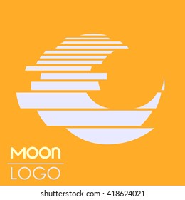 Abstract Moon logo, building logo, symbol sign icon vector.