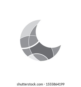Abstract moon logo template vector night icon design