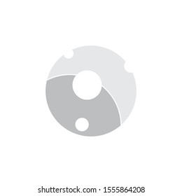 Abstract moon logo template vector night icon design