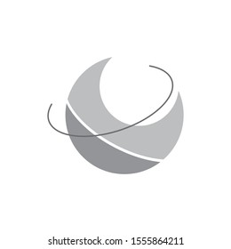 Abstract moon logo template vector night icon design