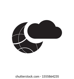 Abstract moon logo template vector night icon design