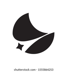 Abstract moon logo template vector night icon design