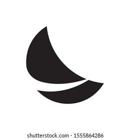 Abstract moon logo template vector night icon design