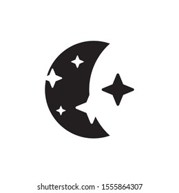 Abstract moon logo template vector night icon design