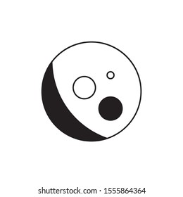 Abstract moon logo template vector night icon design
