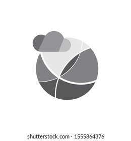 Abstract moon logo template vector night icon design