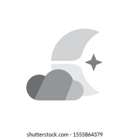 Abstract moon logo template vector night icon design