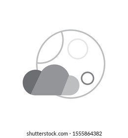 Abstract moon logo template vector night icon design