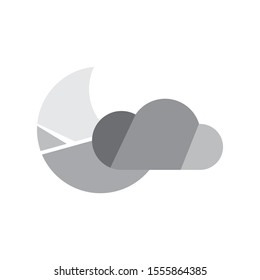 Abstract moon logo template vector night icon design
