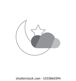 Abstract moon logo template vector night icon design