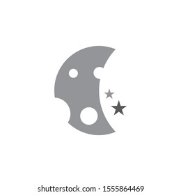 Abstract moon logo template vector night icon design