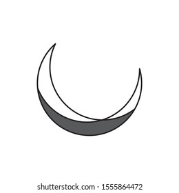 Abstract moon logo template vector night icon design