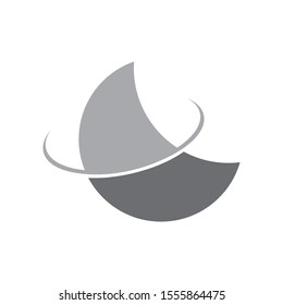 Abstract moon logo template vector night icon design