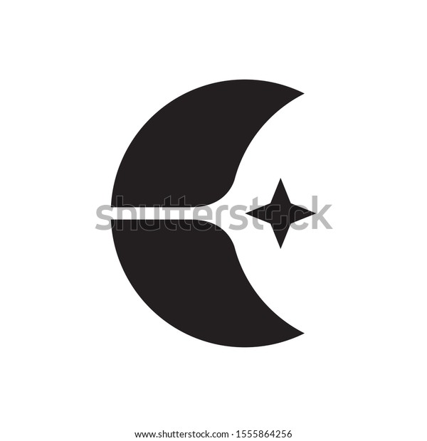 Abstract moon
logo template vector night icon
design