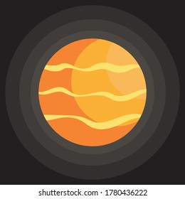 luna abstracta en ilustración vectorial de noche oscura