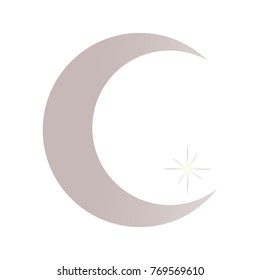 Abstract moon shape