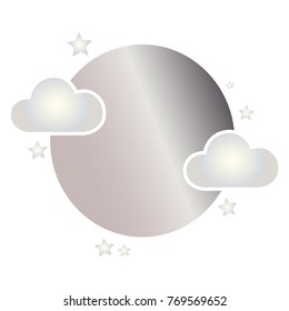 Abstract moon shape
