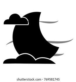 Abstract moon shape