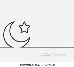 Abstract moon and stars vector background. For web and mobile applications, illustration template design, creative business info graphic, brochure, banner, presentation, concept poster, cover, booklet, document.