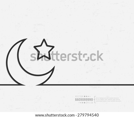 abstract moon stars vector