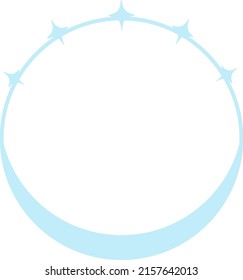 Abstract Moon with transparent background