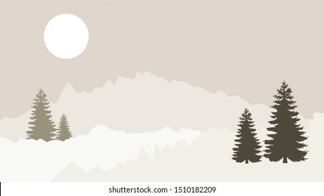 Abstract morning scenery with off white background 