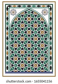 Abstract Moroccan style ceramic mosaic