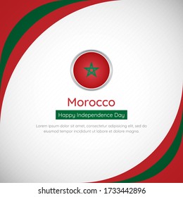 Resumen del fondo de la bandera de Marruecos. Creativa ilustración vectorial del Día de la Independencia de Marruecos.