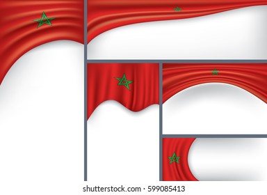 Abstract Morocco Flag, Moroccan Colors (Vector Art)