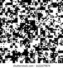 Abstract mosaic artwork design with simple shapes and figures. Geometrical pattern graphics with basic form and elements. Perfect for web banner, business presentation, branding package, fabric print.