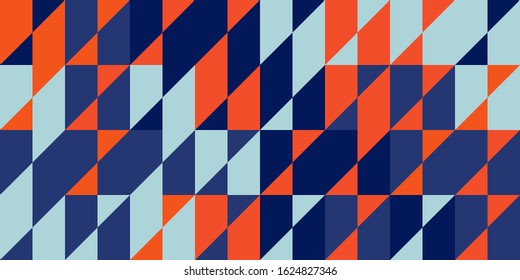 Abstract mosaic artwork design with simple shapes and figures. Geometrical pattern graphics with basic form and elements. Perfect for web banner, business presentation, branding package, fabric print.