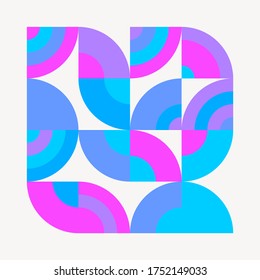 Abstract mosaic artwork design with simple shapes and figures. Geometrical pattern graphics with basic form and elements. Perfect for web banner, business presentation, branding package, fabric print.