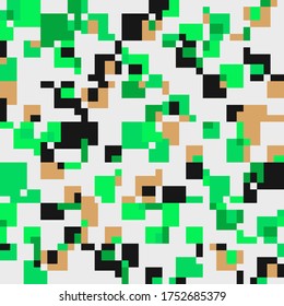 Abstract mosaic artwork design with simple shapes and figures. Geometrical pattern graphics with basic form and elements. Perfect for web banner, business presentation, branding package, fabric print.