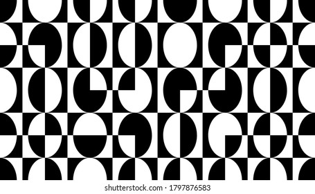 Abstract mosaic artwork design with simple shapes and figures. Geometrical pattern graphics with basic form and elements. Perfect for web banner, business presentation, branding package, fabric print.