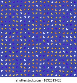 Abstract mosaic artwork design with simple shapes and figures. Geometrical pattern graphics with basic form and elements. Perfect for web banner, business presentation, branding package, fabric print.