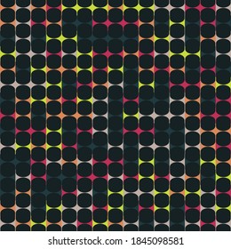 Abstract mosaic artwork design with simple shapes and figures. Geometrical pattern graphics with basic form and elements. Perfect for web banner, business presentation, branding package, fabric print.