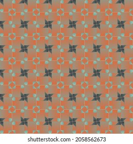 Abstract mosaic artwork design with simple shapes and figures. Geometrical pattern graphics with basic form and elements. Perfect for web banner, business presentation, branding package, fabric print.