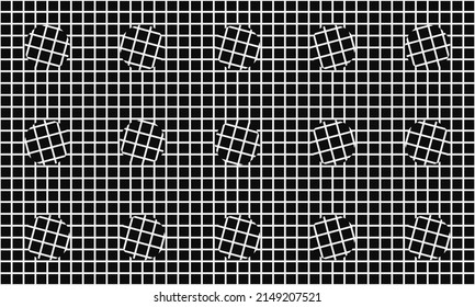 Abstract Mosaic Artwork Design With Simple Shapes And Figures. Geometrical Pattern Graphics With Basic Form And Elements. Perfect For Web Banner, Business Presentation, Branding Package, Fabric Print.