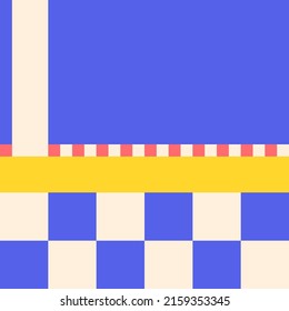 Abstract Mosaic Artwork Design With Simple Shapes And Figures. Geometrical Pattern Graphics With Basic Form And Elements. Perfect For Web Banner, Business Presentation, Branding Package, Fabric Print.