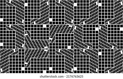Abstract Mosaic Artwork Design With Simple Shapes And Figures. Geometrical Pattern Graphics With Basic Form And Elements. Perfect For Web Banner, Business Presentation, Branding Package, Fabric Print.