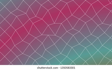Abstract mosaic backdrop with polygonal mesh . Template for your banner. Vector illustration. Creative gradient color
