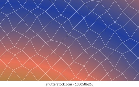 Abstract mosaic backdrop with polygonal mesh . Template for your banner. Vector illustration. Creative gradient color