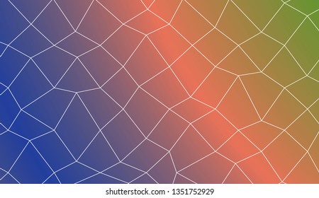 Abstract mosaic backdrop with polygonal mesh . Template for your banner. Vector illustration. Creative gradient color
