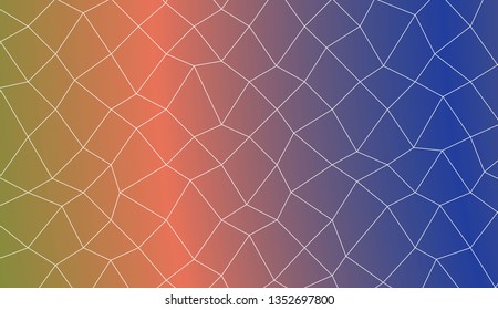 Abstract mosaic backdrop with polygonal mesh . Template for your banner. Vector illustration. Creative gradient color