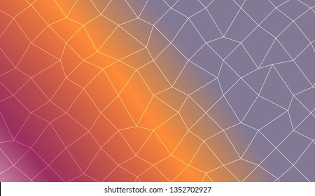 Abstract mosaic backdrop with polygonal mesh . Template for your banner. Vector illustration. Creative gradient color