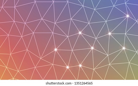 Abstract mosaic backdrop with triangles. Bright background for poster, banner, flyer. Vector illustration. Blurred Background, Smooth Gradient Texture Color